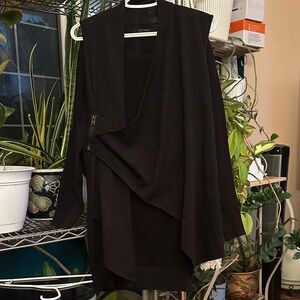 All Saints Drina Draped Wool Asymmetrical Dress